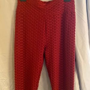 Dark Red Work Out Leggings